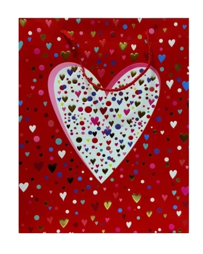 Пакет подарочный 26*32*10 Сердце EJ25332