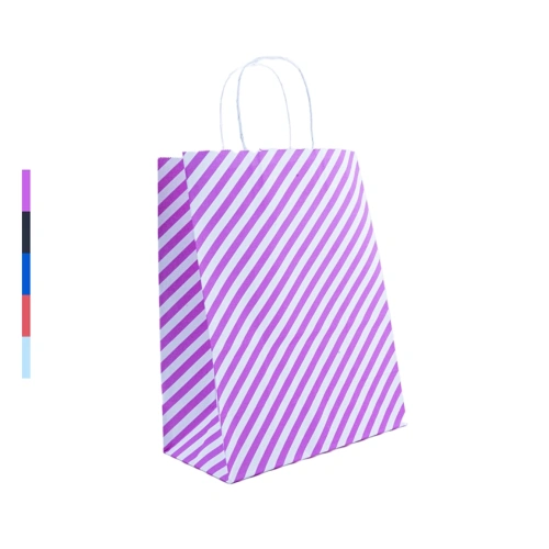 Пакет подарочный 21*27*11см полоска EL231106294