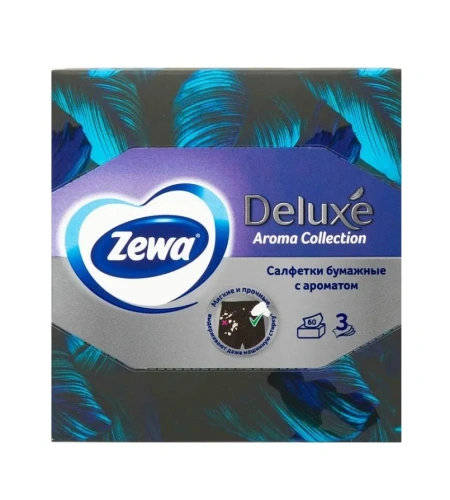 ZEWA Deluxe салфетки бумажные арома коллекция 3сл.60шт