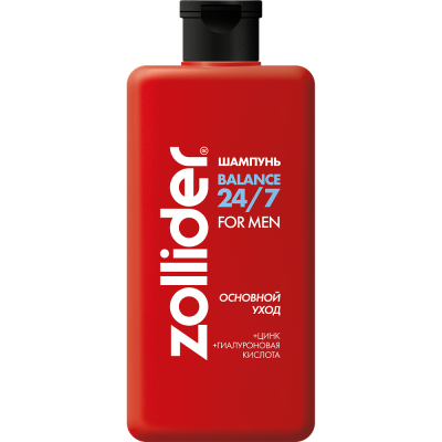 ZOLLIDER шампунь д/волос 24/7 balance for men основной уход 370мл