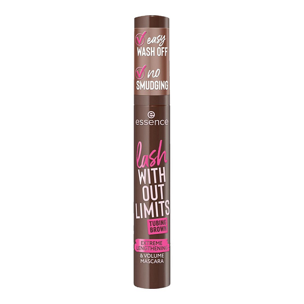 ESSENCE тушь для ресниц коричневая lash without limits brown mascara, тон 05