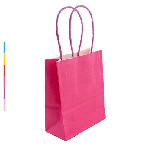 Пакет подарочный бумажный однотон.бум.ручки цветные 12*15*6см SG00002/EL231106262 (12)