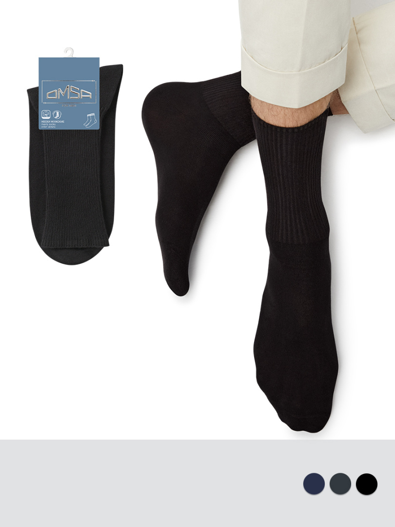 OMSA носки мужские комфорт 309 nero р.42-44