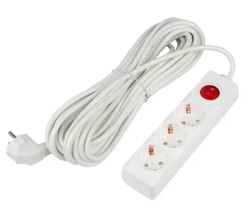 UNIEL удлинитель с заземлением 16А 3гн. 10м S-GCU3-10B WHITE
