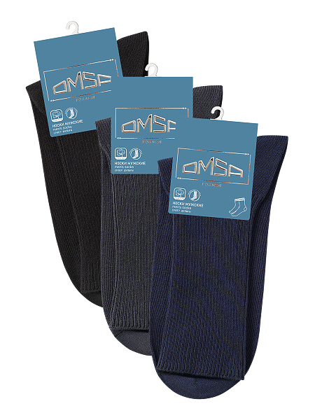 OMSA носки мужские комфорт 309 grigio scuro р.45-47