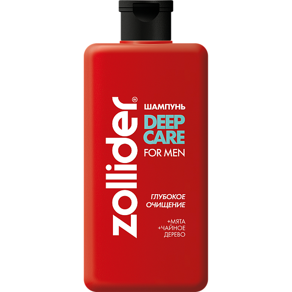 ZOLLIDER шампунь д/волос deep care for men глубокое очищение волос и кожи головы 370мл
