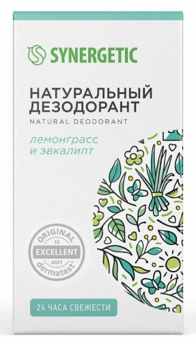 SYNERGETIC антиперспирант жен. натуральный лемонграсс-эвкалипт 50мл ролл