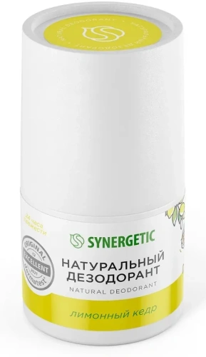 SYNERGETIC антиперспирант жен. натуральный лимонный кедр 50мл ролл