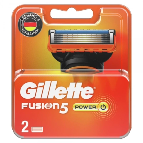 GILLETTE Fusion кассеты сменные д/бритья муж. power 2шт 170/107/097