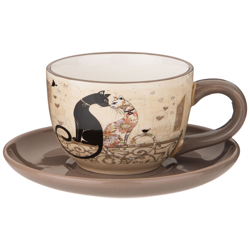 AGNESS Парижские коты чайная пара 220мл 358-1747