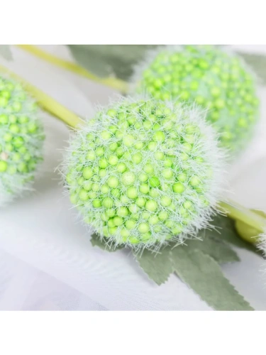 Цветок декор. шарики смикка цв.зеленый 6*57см 4642770