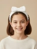 GIRLY повязка на голову нежный бантик белая