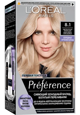 LOREAL PREFERENCE RECITAL краска д/волос т.81 копенгаген св.русый пепельный