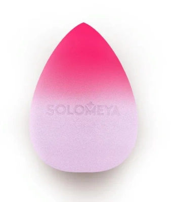 SOLOMEYA спонж д/макияжа косметический меняющий цвет purple-pink
