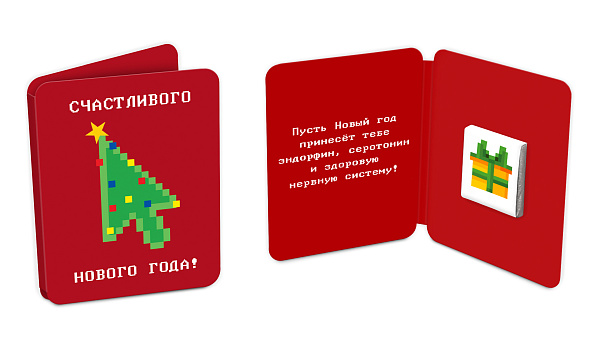 CHOKOCAT открытка молочный шоколад пиксель нг 5г