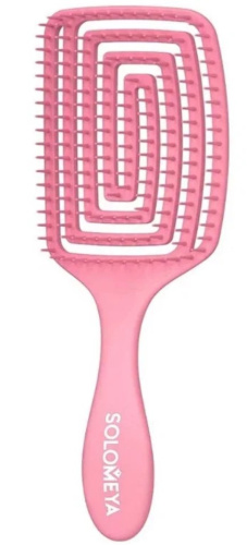 SOLOMEYA расческа д/сухих и влажных волос c ароматом клубники MZ006