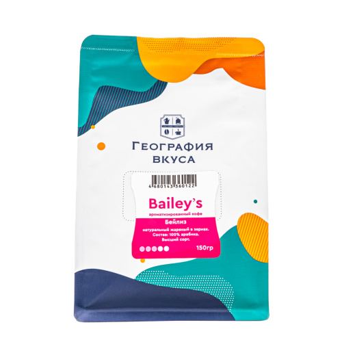 Кофе ароматизированный зерновой "Бейлиз", 150г/6
