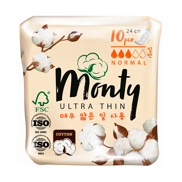 MONTY прокладки ultra thin normal plus 10шт