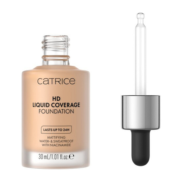 CATRICE основа тональная hd liquid coverage foundation, тон 040