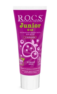 ROCS Junior паста зубная детская 6-12 ягодный микс 74г
