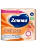 ZEMMA Deluxe бумага туалетная бархатистый персик 3сл. 4 рулона