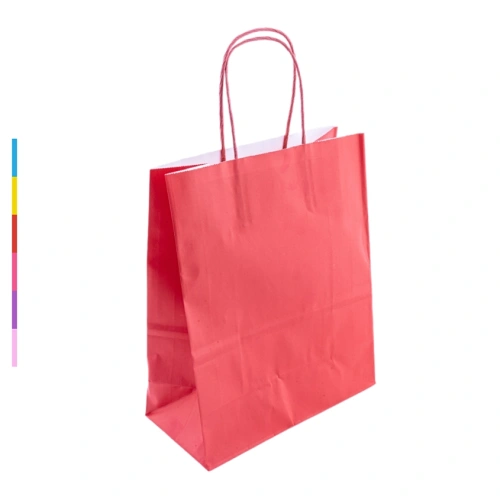 Пакет подарочный бумажный однотон.бум.ручки цветные 22*27*11см EL231106265