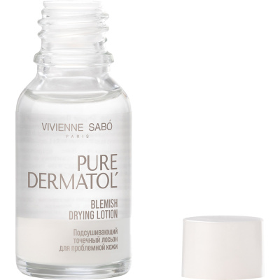 VIVIENNE SABO лосьон подсушивающий точечный д/проблемной кожи pure dermatol 15мл