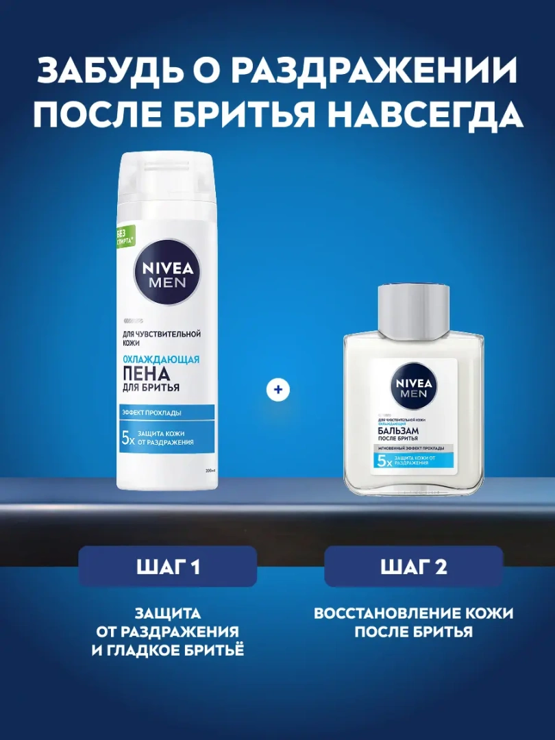 NIVEA MEN пена д/бритья охлаждающая д/чувств. кожи 200мл 88541