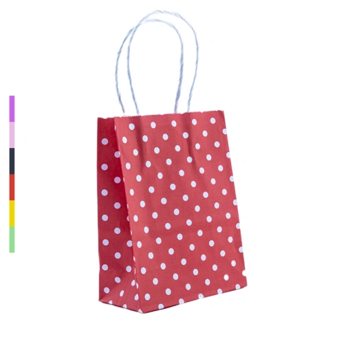 Пакет подарочный горох 11*15*6см EL231106286