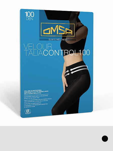 OMSA колготки женские velour talia control 100 nero р.3