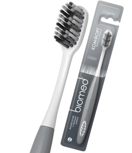 BIOMED щетка зубная silver medium ср.жесткости