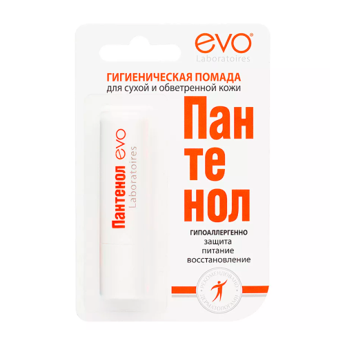 EVO помада д/сухой и обветренной кожи губ гигиеническая пантенол 2,8г
