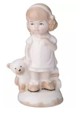 Фигурка девочка с мишкой 5,6*5*12,5см 146-1959
