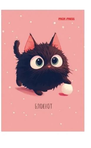 Блокнот А7 48л пушистик Б48-4714