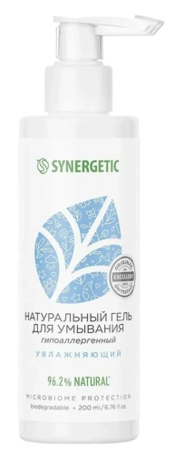 SYNERGETIC гель д/умывания натуральный увлажняющий 200мл