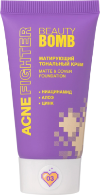 BEAUTY BOMB крем тональный acne fighter т.03