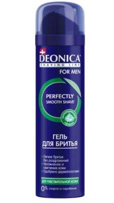 DEONICA FOR MEN гель д/бритья д/чувств. кожи 200мл