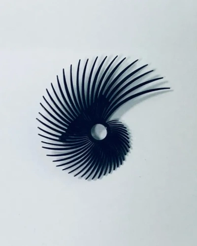 Брошь Спираль модерн цв.черный нерж.сталь L 230668