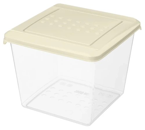 IDILAND набор контейнеров д/продуктов 3шт 1,0л квадр. бежевый 222142327/09