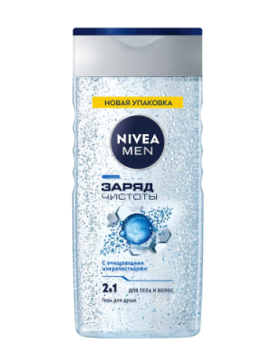 NIVEA MEN гель д/душа заряд чистоты 250мл 80892