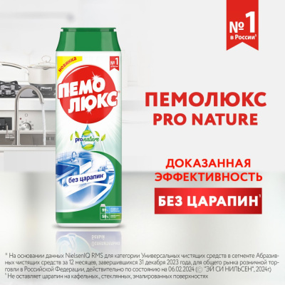 ПЕМОЛЮКС Эко чистящий порошок Про Нейчер 480г