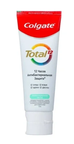 COLGATE паста зубная total12 профессиональная чистка гель 75мл CN05045A