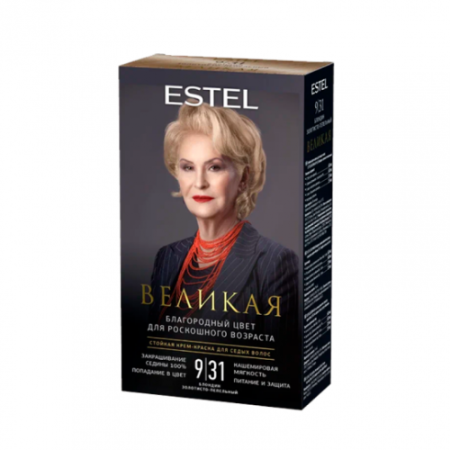 ESTEL Великая крем-краска д/седых волос т.9/31 блондин золотисто-пепельный