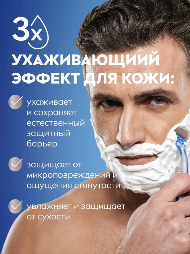 NIVEA MEN пена д/бритья увлажняющая классическая 200мл 81700