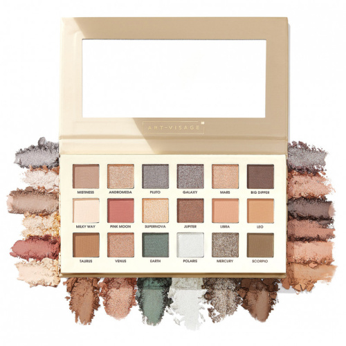 ART-VISAGE палетка теней 18 тонов nude universe