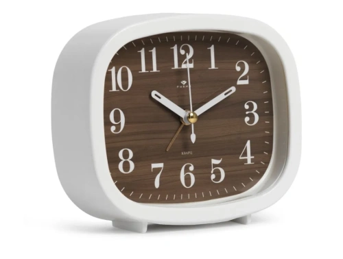 РУБИН будильник кварц дерево цв.белый В5-007