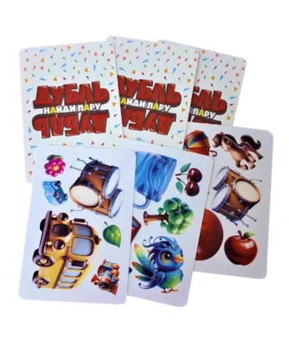 Игра настольная детская дубль найди пару cards 2424C