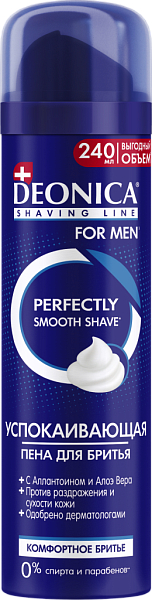 DEONICA FOR MEN пена для бритья комфортное бритье 240мл