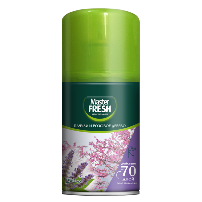MASTER FRESH освежитель воздуха пачули и розовое дерево см.баллон 250мл
