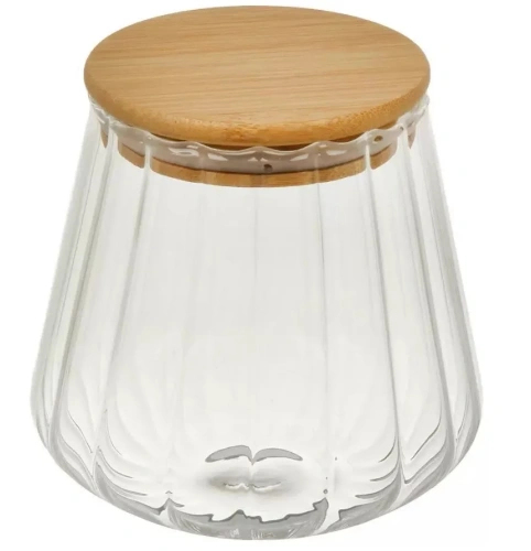 BAROUGE банка д/хранения с деревянной крышкой 600мл ВТ-004